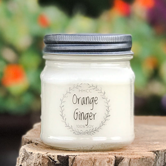 Whiskey Ginger Soy Candle- 8oz Amber Jar