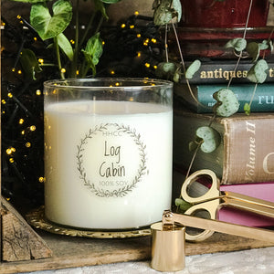 Log cabin Soy Candles