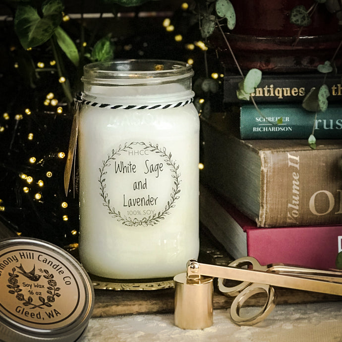 White Sage and Lavender Soy Candles